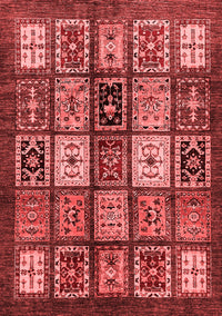 Abstract Red Modern Rug, abs614red