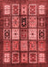 Abstract Red Modern Area Rugs