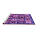 Sideview of Machine Washable Abstract Purple Modern Area Rugs, wshabs614pur