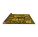 Sideview of Abstract Yellow Modern Rug, abs614yw