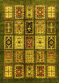 Abstract Yellow Modern Rug, abs614yw