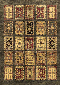 Abstract Brown Modern Rug, abs614brn