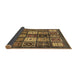 Sideview of Abstract Brown Modern Rug, abs614brn