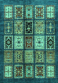 Abstract Turquoise Modern Rug, abs614turq