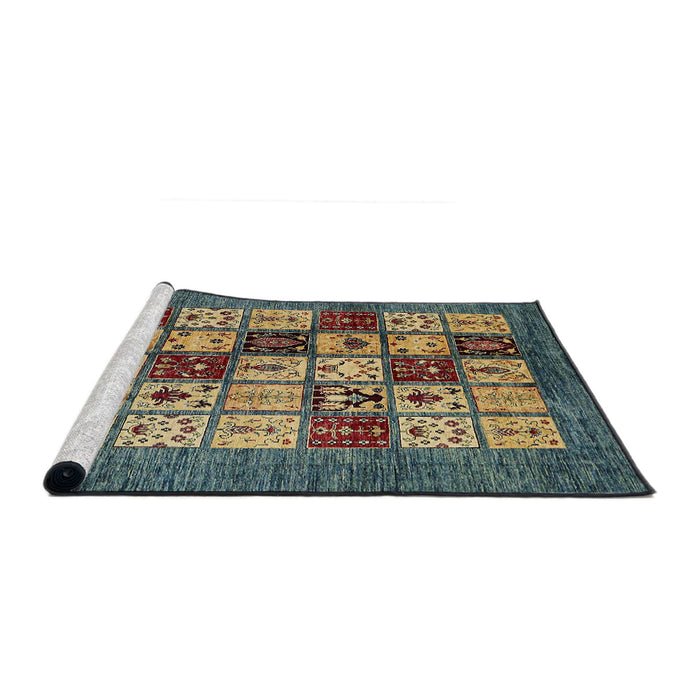 Sideview of Machine Washable Abstract Black Rug, wshabs615