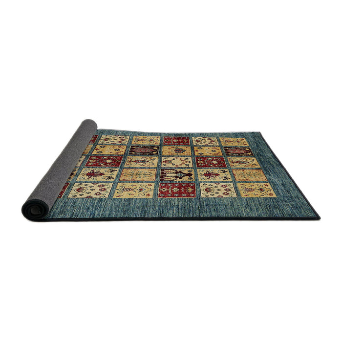 Sideview of Abstract Black Modern Rug, abs615