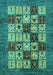 Abstract Turquoise Modern Rug, abs615turq