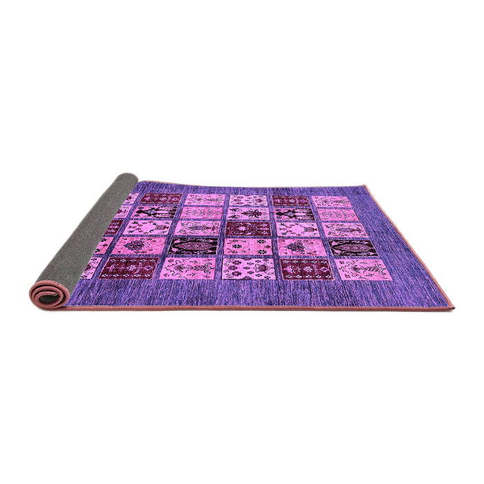 Sideview of Abstract Purple Modern Rug, abs615pur