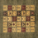 Square Machine Washable Abstract Brown Modern Rug, wshabs615brn