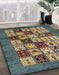 Machine Washable Abstract Black Rug in a Family Room, wshabs615