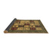 Sideview of Abstract Brown Modern Rug, abs615brn