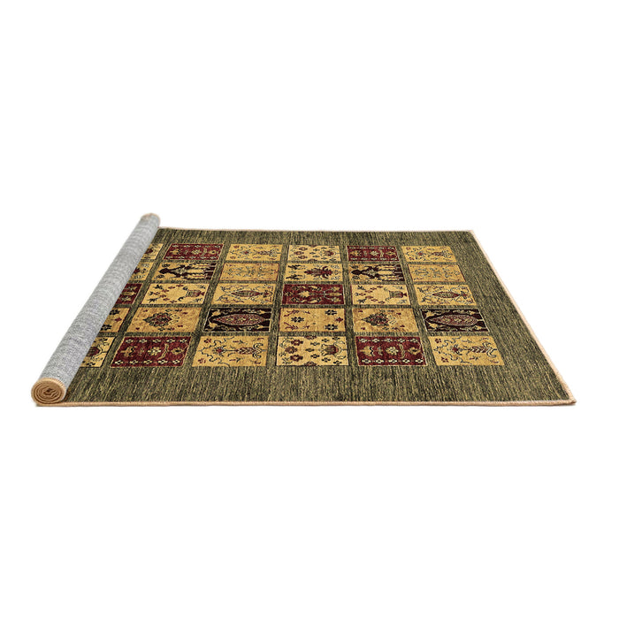 Sideview of Machine Washable Abstract Brown Modern Rug, wshabs615brn