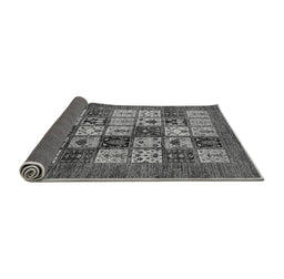 Sideview of Abstract Gray Modern Rug, abs615gry