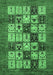 Abstract Emerald Green Modern Rug, abs615emgrn