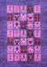 Machine Washable Abstract Purple Modern Area Rugs, wshabs615pur