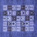 Square Abstract Blue Modern Rug, abs615blu