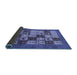 Sideview of Abstract Blue Modern Rug, abs615blu