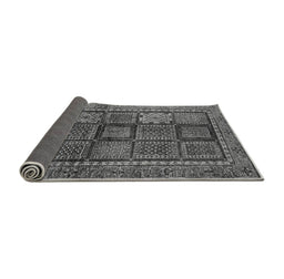 Sideview of Abstract Gray Modern Rug, abs616gry