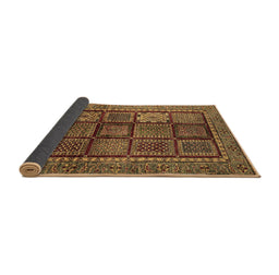 Sideview of Abstract Brown Modern Rug, abs616brn