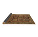 Sideview of Abstract Brown Modern Rug, abs616brn