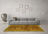 Machine Washable Abstract Yellow Modern Rug, wshabs616yw