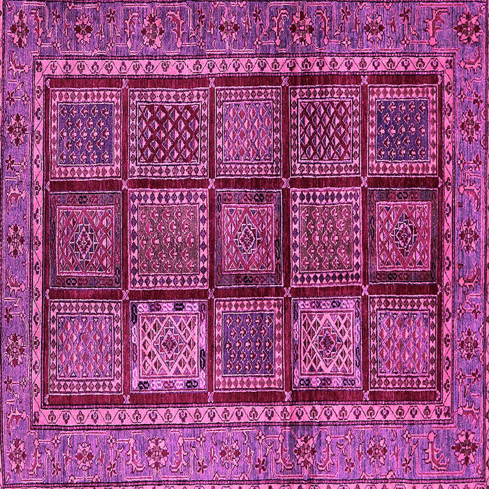 Square Abstract Pink Modern Rug, abs616pnk