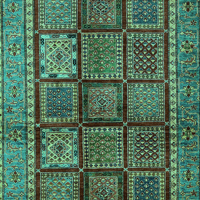 Machine Washable Abstract Turquoise Modern Area Rugs, wshabs616turq