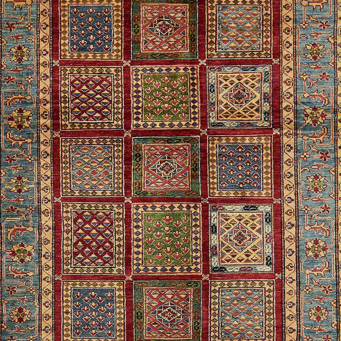 Machine Washable Abstract Saffron Red Rug, wshabs616