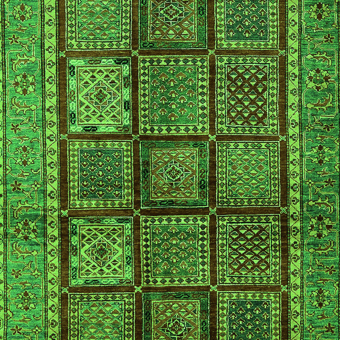 Abstract Green Modern Rug, abs616grn