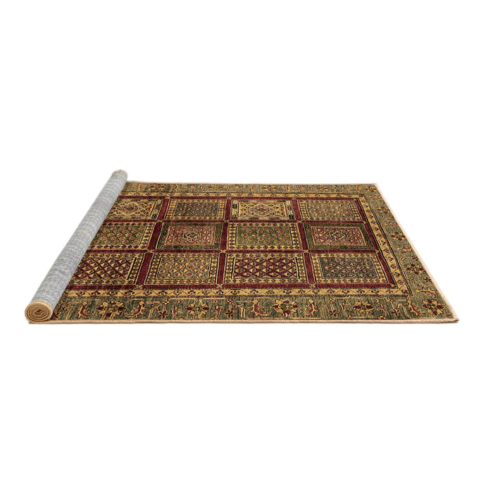 Sideview of Machine Washable Abstract Brown Modern Rug, wshabs616brn