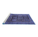 Sideview of Machine Washable Abstract Blue Modern Rug, wshabs616blu