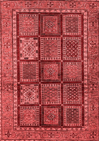 Abstract Red Modern Rug, abs616red