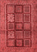 Abstract Red Modern Area Rugs