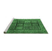 Sideview of Machine Washable Abstract Emerald Green Modern Area Rugs, wshabs616emgrn