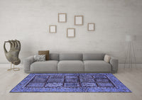 Machine Washable Abstract Blue Modern Rug, wshabs616blu