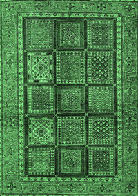 Abstract Emerald Green Modern Rug, abs616emgrn