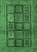 Abstract Emerald Green Modern Rug, abs616emgrn