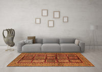 Machine Washable Abstract Orange Modern Rug, wshabs616org