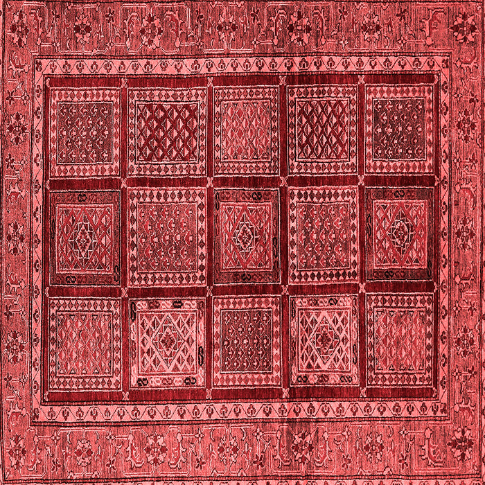 Machine Washable Abstract Red Modern Rug, wshabs616red