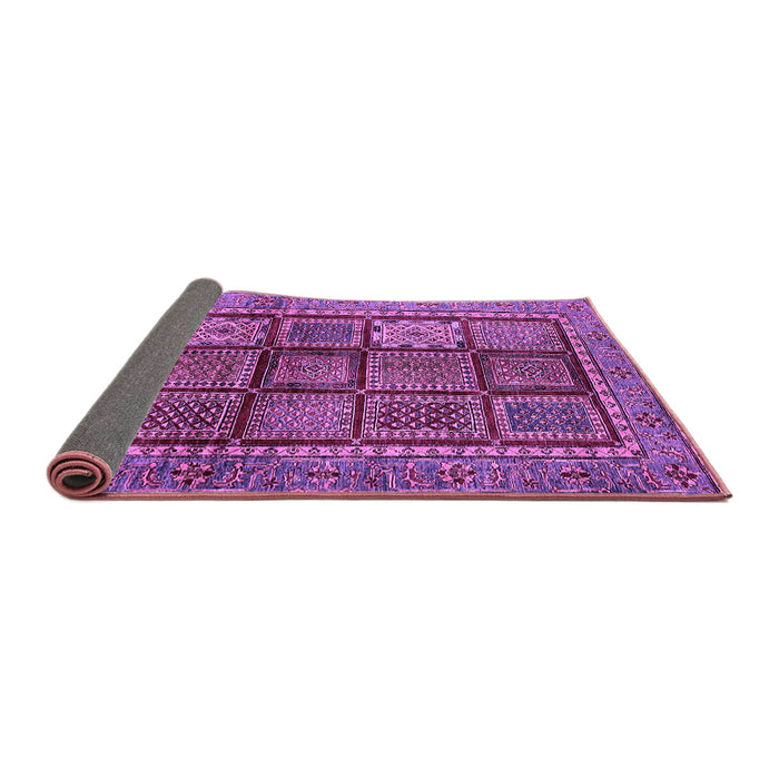 Sideview of Abstract Purple Modern Rug, abs616pur