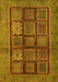 Abstract Yellow Modern Rug, abs616yw