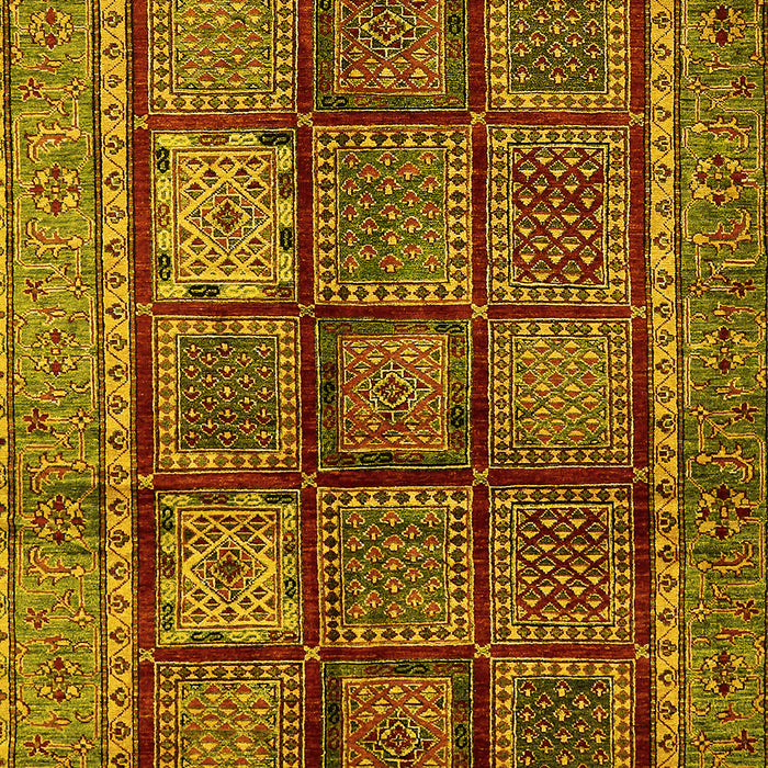 Abstract Yellow Modern Rug, abs616yw