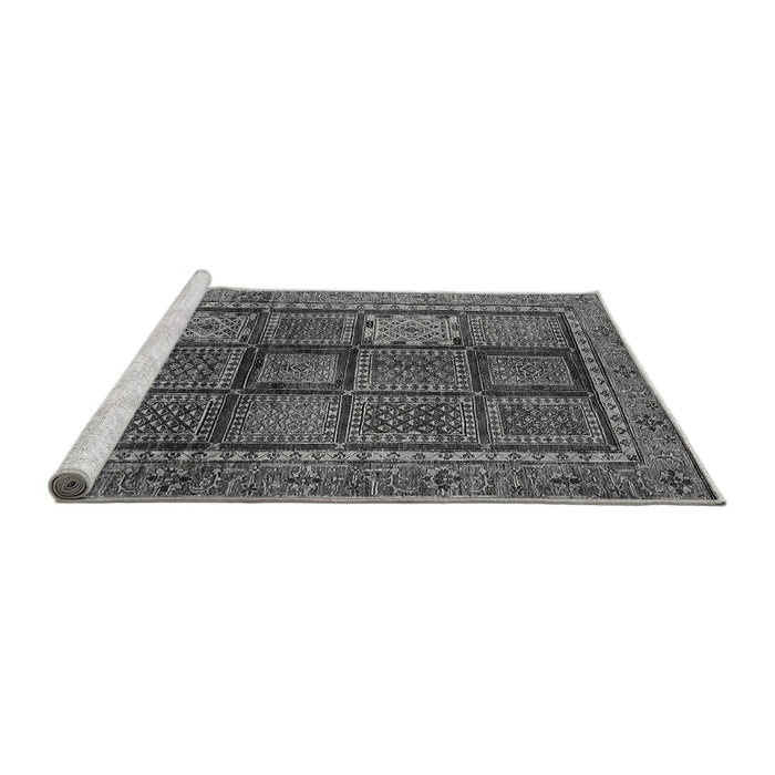 Sideview of Machine Washable Abstract Gray Modern Rug, wshabs616gry