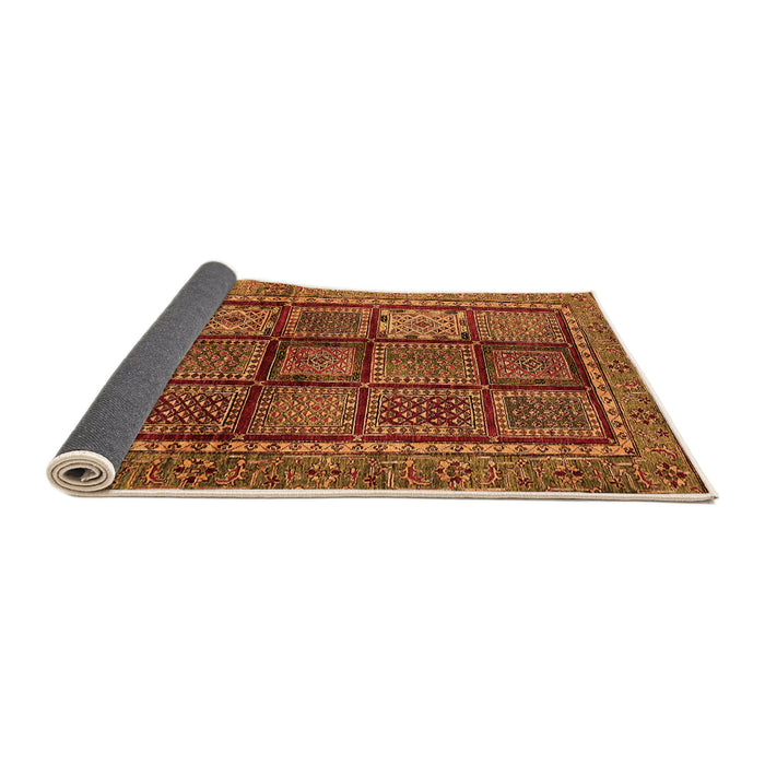 Sideview of Abstract Orange Modern Rug, abs616org