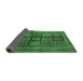 Sideview of Abstract Emerald Green Modern Rug, abs616emgrn