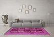 Machine Washable Abstract Pink Modern Rug in a Living Room, wshabs616pnk