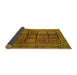 Sideview of Abstract Yellow Modern Rug, abs616yw