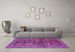 Machine Washable Abstract Purple Modern Area Rugs in a Living Room, wshabs616pur