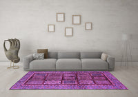 Machine Washable Abstract Purple Modern Rug, wshabs616pur