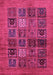 Machine Washable Abstract Pink Modern Rug, wshabs617pnk